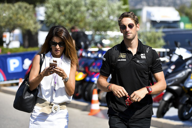 Romain Grosjean und seine Frau Marion