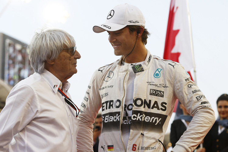 Bernie Ecclestone und Nico Rosberg