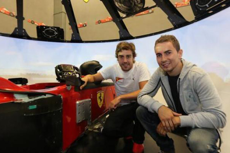 Fernando Alonso mit Jorge Lorenzo