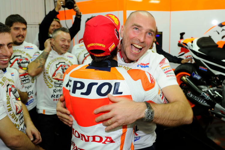 Livio Suppo bejubelte 2013 den ersten MotoGP-Titel von Marc Márquez