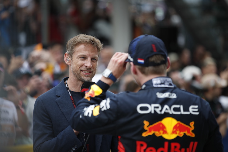 Jenson Button mit Max Verstappen