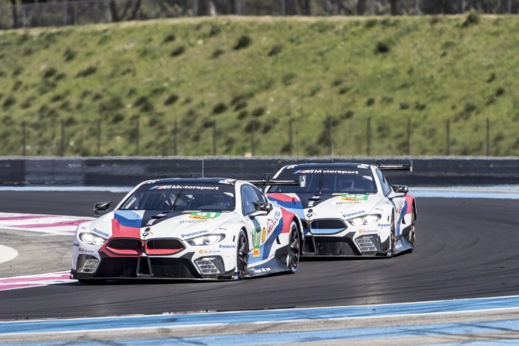 Die beiden BMW M8 GTE beim Prologue der FIA WEC in Le Castellet