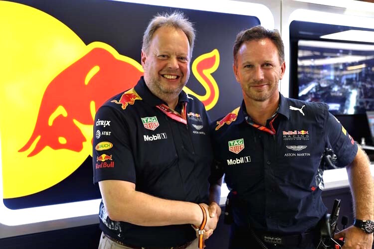 Aston Martin-CEO Andy Palmer und Red Bull Racing-Teamchef Christian Horner