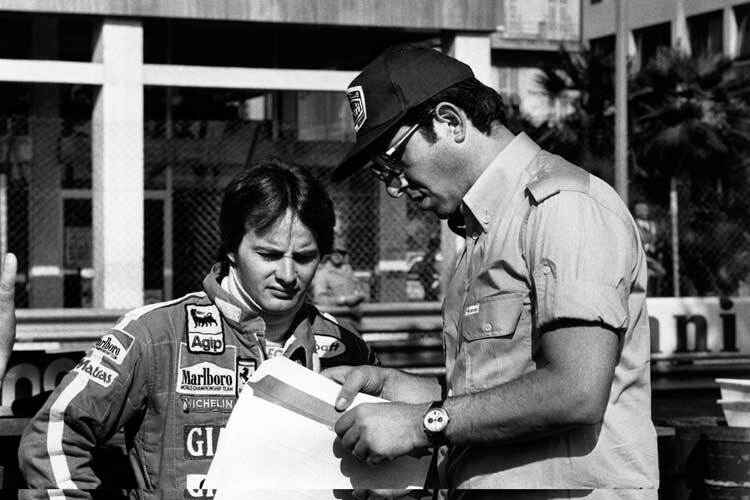 Mauro Forghieri mit Gilles Villeneuve 1979