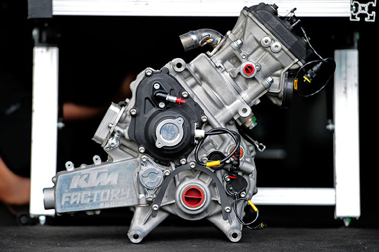 Das Moto3-Triebwerk von KTM: 250 ccm-Einzylinder-Viertakter mit ca. 60 PS, maximal erlaubte Drehzahl: 13.500/min