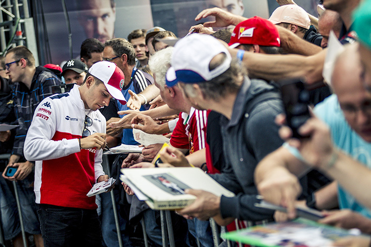 Unter den Augen von Sebastian Vettel: Charles Leclerc am Red Bull Ring
