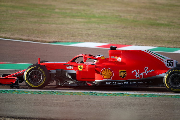 Carlos Sainz erstmals im Ferrari
