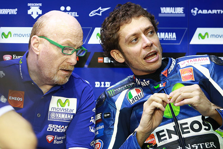 Crew-Chief Silvano Galbusera mit Valentino Rossi