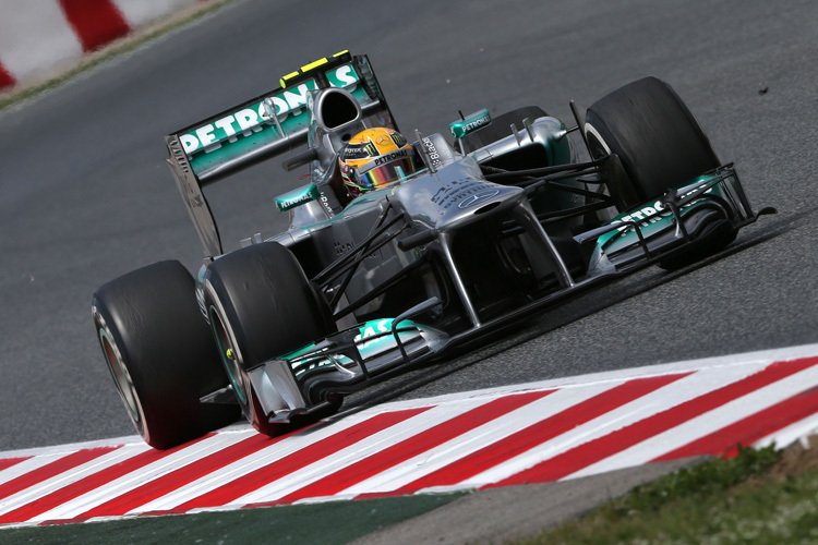 Lewis Hamilton auf dem Circuit de Catalunya