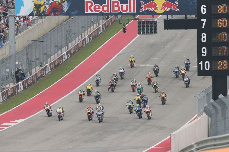 Start des Moto2-Rennens in Austin