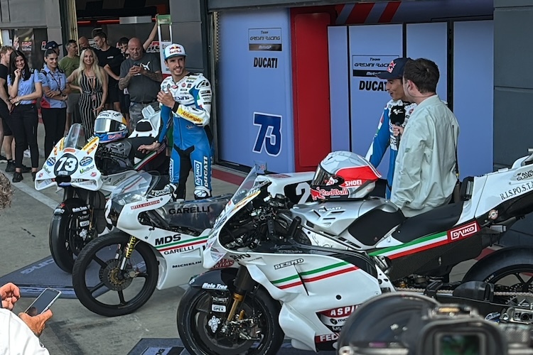 Die 1987er-Garelli von Fausto Gresini als Vorbild für die Gresini-Retro-Racer