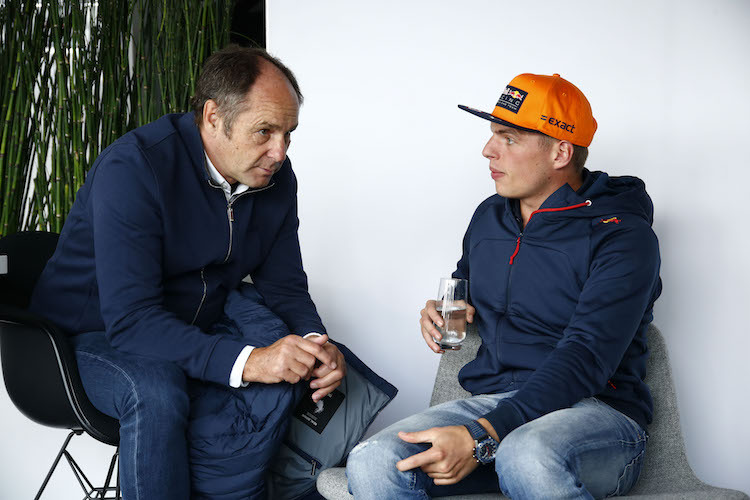 Gerhard Berger mit Max Verstappen