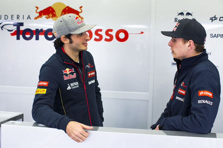 Die Toro-Rosso-Fahrer Carlos Sainz und Max Verstappen