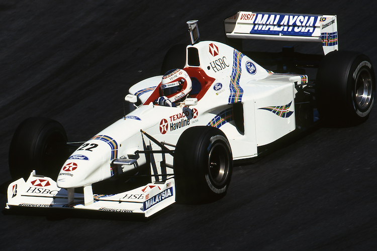 Rubens Barrichello mit dem Auto von Stewart Grand Prix in Brasilien 1997