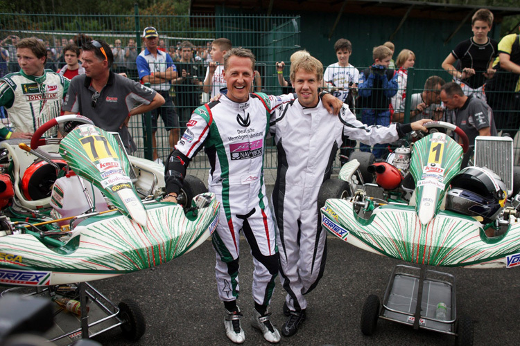 Zwei, die sich gut verstehen: Michael Schumacher und Sebastian Vettel