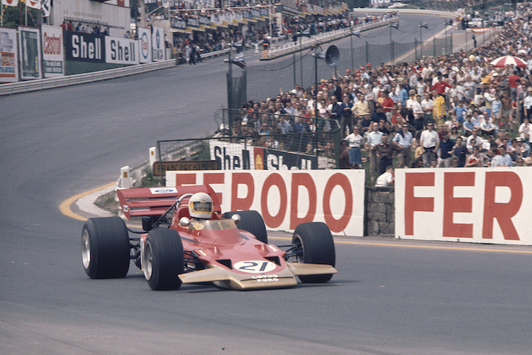 Miles mit dem Lotus 72 in Spa-Francorchamps 1970