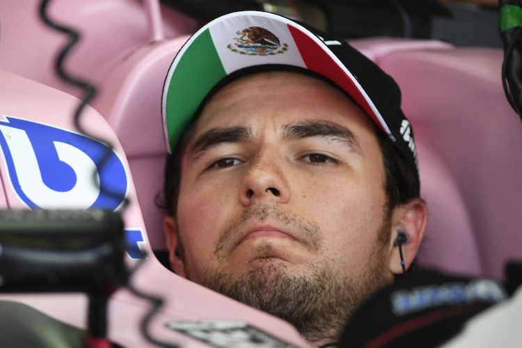 Sergio Pérez im rosafarbenen Force India