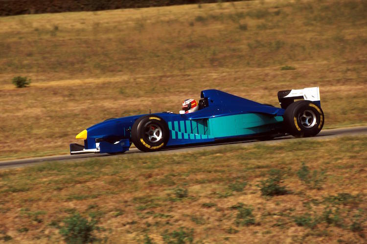 Michael Schumacher testet in Fiorano 1997 den Sauber-Rennwagen