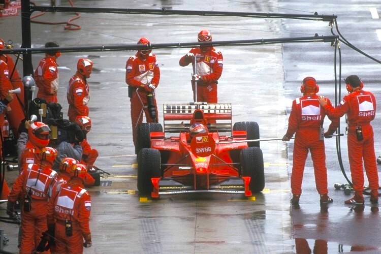 Michael Schumacher in Silverstone 1998