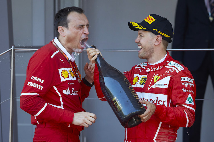 Riccardo Adami und Sebastian Vettel