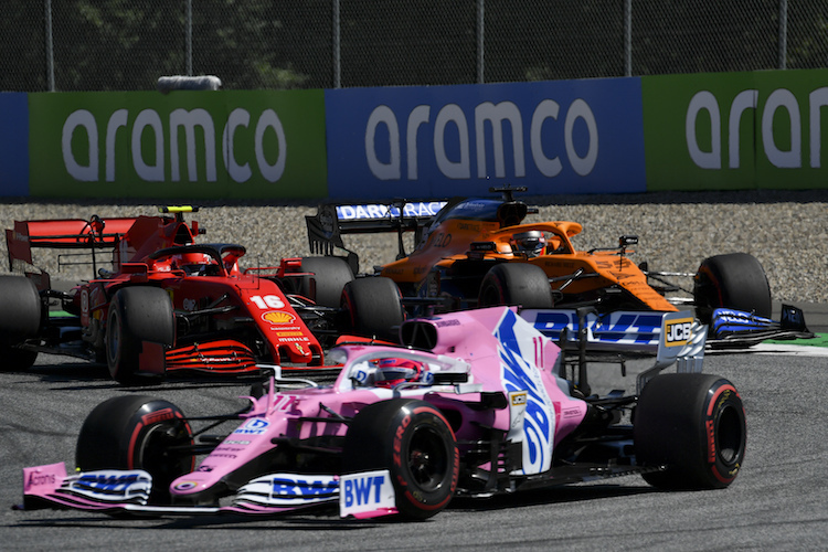Racing Point gegen McLaren gegen Ferrari
