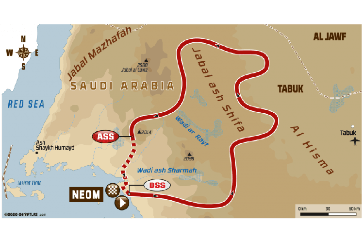 Die dritte Etappe der Rallye Dakar 2020