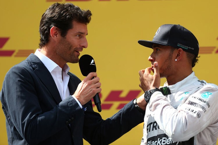 Mark Webber mit Lewis Hamilton: Der Australier hat für seine Rolle schon mal geübt