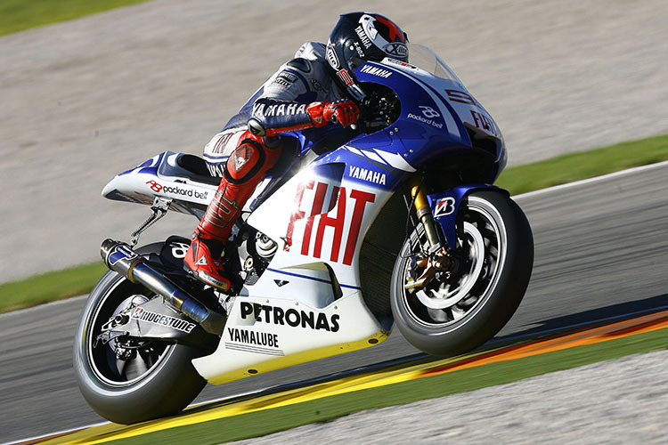 Jorge Lorenzo fuhr von 2008 bis 2010 eine Yamaha mit Petronas-Sponsorship