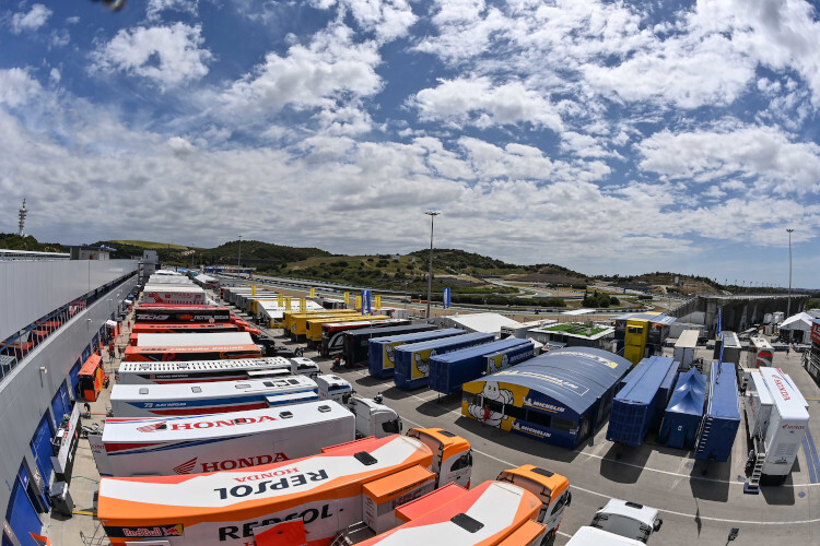 Jerez 2021: Blick auf das Fahrerlager 