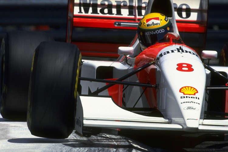 Ayrton Senna auf der Rennstrecke: Sechs Mal gewann der Brasilianer in Monte Carlo