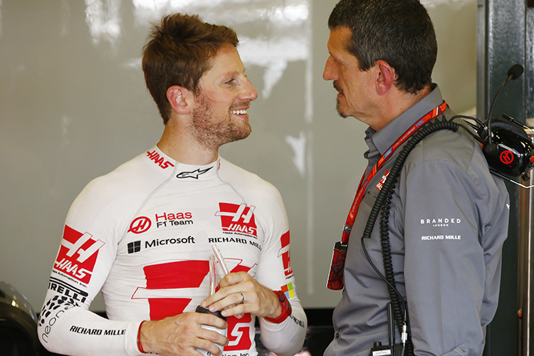 Romain Grosjean und Günther Steiner