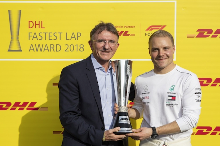 Valtteri Bottas sammelte 2018 am meisten schnellste Rennrunden