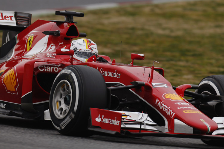 Sebastian Vettels schnellste Rundenzeit am dritten Barcelona-Testtag betrug 1:26,407 min