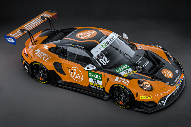 Der Porsche 911 GT3 R, mit dem Huber Racing im ADAC GT Masters starten wird