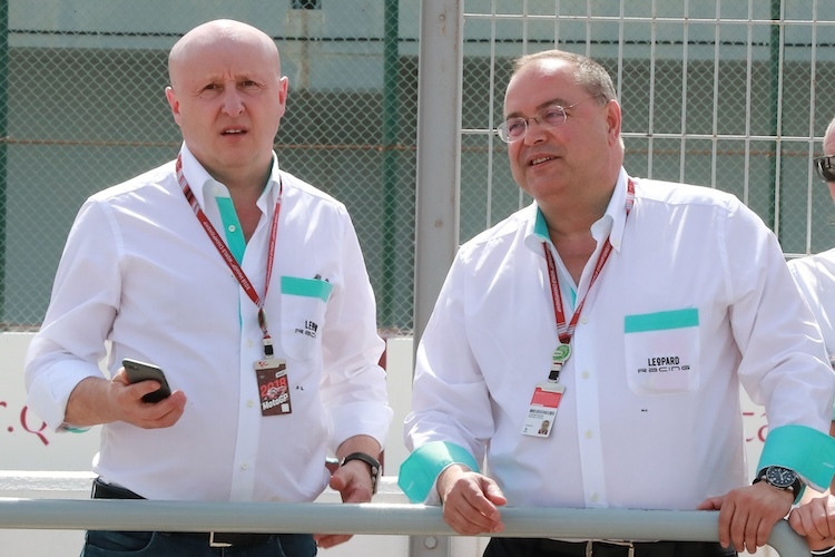 Management von Leopard Racing: Teamchef Miodrag Kotur (li.) und Finanzchef Vergini