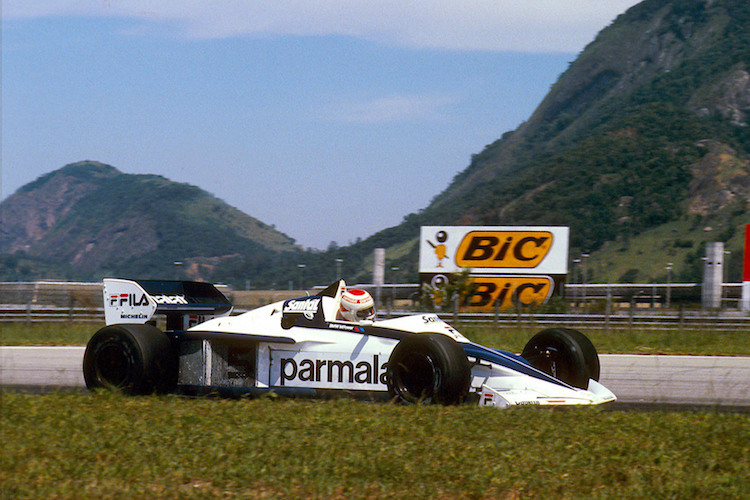 Nelson Piquet mit seinem Brabham-BMW 1983 in Rio