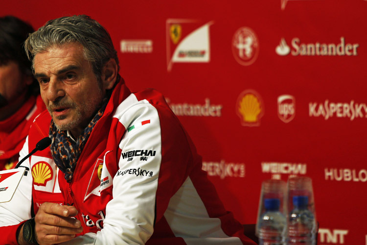 Ferrari-Teamchef Maurizio Arrivabene scherzt: «Ich schaute ihn an und dachte mir: Das ist nicht Kimi!»