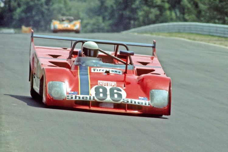 Tim Schenken 1972 im Ferrari-Sportprototyp in Watkins Glen