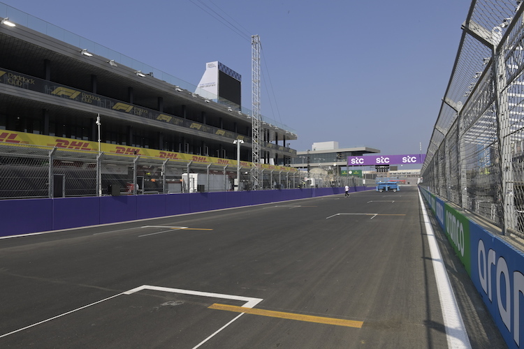 Start/Ziel auf dem Jeddah F1 Circuit