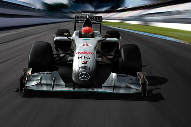 Die neue Lackierung des Mercedes GP