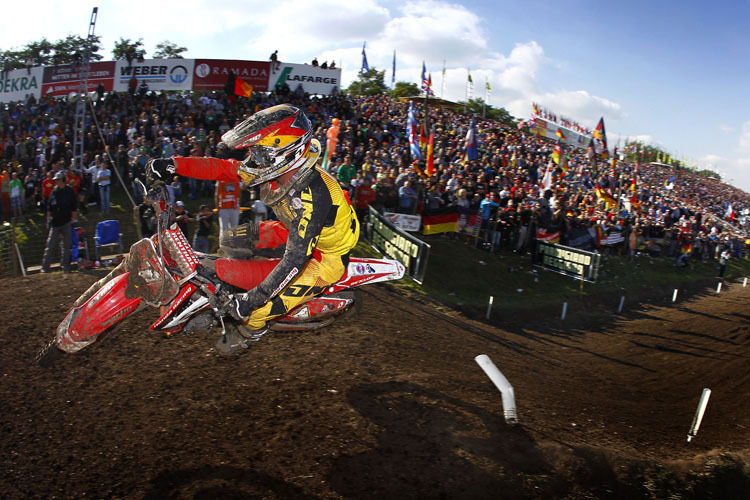 Nach dem Motocross der Nationen (im Bild Max Nagl) wird 2014 wieder der Deutschland-GP in Teutschenthal ausgetragen