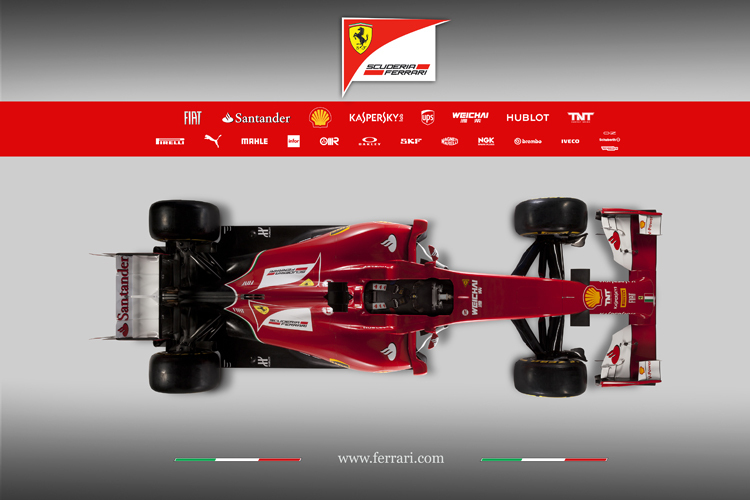 Aus der Vogelperspektive: Der neue Ferrari F14 T