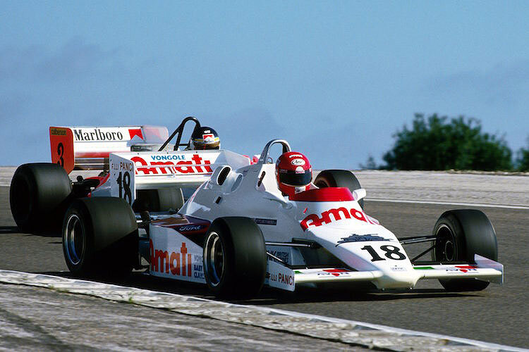Lamberto Leoni mit einem Williams FW08C-Cosworth, eingesetzt vom Team Corbari Italia in der Formel-3000-Meisterschaft 1985