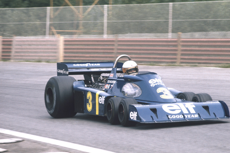 Jody Scheckter 1976 im Sechsrad-Tyrrell