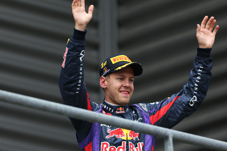 Der glückliche Sieger - Sebastian Vettel