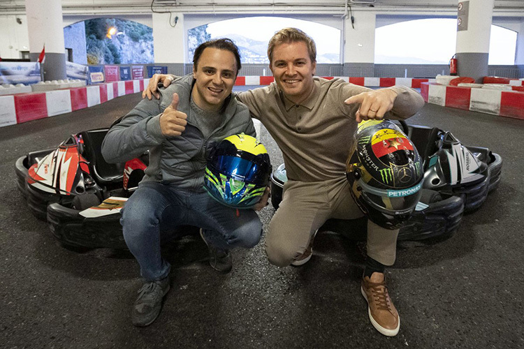 Nico Rosberg mit Felipe Massa