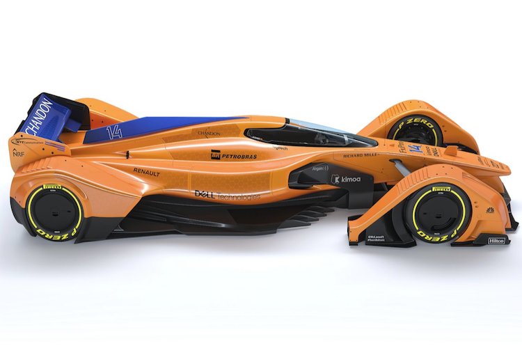 Der Konzept-Renner McLaren X2 von der Seite