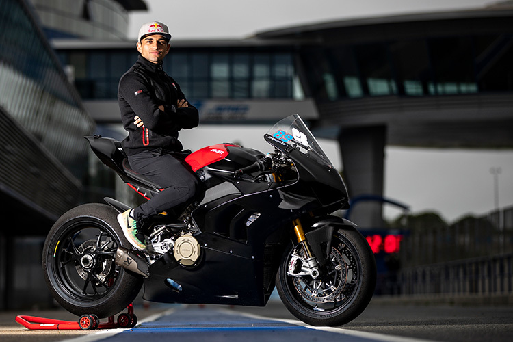 Jorge Martin letzte Woche auf der Ducati Panigale V4S in Jerez