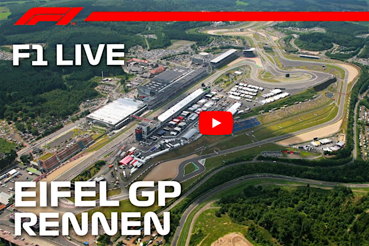 Der YouTube-Kanal der Formel 1 zeigt die ganze Action vom Nürburgring