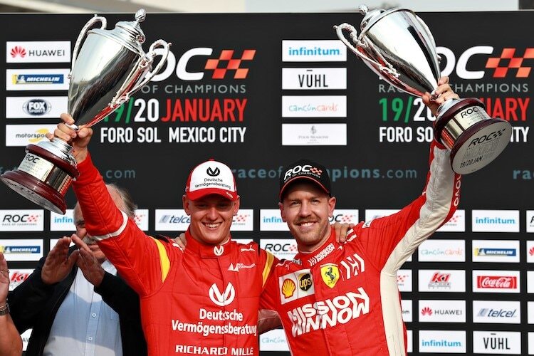 Mick Schumacher und Sebastian Vettel